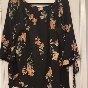Off the shoulder formal shirt